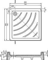 Ravak Angela Поддон для душа с экраном 80x80x18,5h см, цвет: белый A004401120