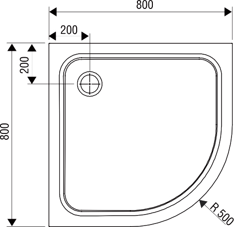 Ravak Elipso Pro Поддон для душа с экраном 80x80x3h см, цвет: белый XA244401010