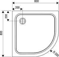 Ravak Elipso Pro Поддон для душа с экраном 80x80x3h см, цвет: белый XA244401010