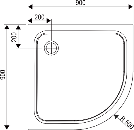 Ravak Elipso Pro Поддон для душа 90x90x3h см, цвет: белый XA247701010