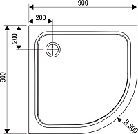 Ravak Elipso Pro Поддон для душа 90x90x3h см, цвет: белый XA247701010