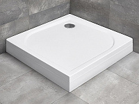 Radaway Delos C Душевой поддон из акрила, 80х80х14,5h см, цвет: белый глянцевый 4C88170-03