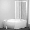 Ravak VSK2 Supernova Шторка на ванну правая 109x150h см, рифленое стекло, цвет: белый 76PB010041