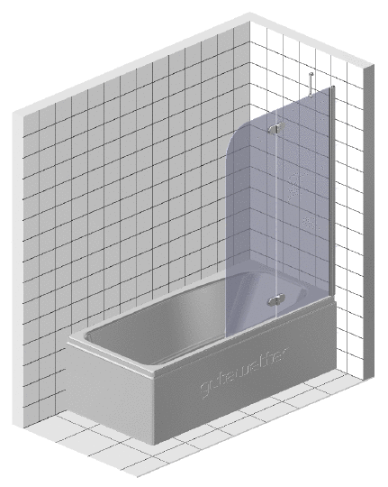 Ravak VSK2 Supernova Шторка на ванну правая 109x150h см, рифленое стекло, цвет: белый 76PB010041