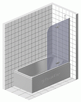 Ravak VSK2 Supernova Шторка на ванну левая 109x150h см, прозрачное стекло 6 мм, цвет: белый 76LB0100Z1