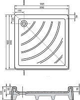 Ravak Angela Поддон для душа с экраном 90,5x90,5x18,5h см, цвет: белый A007701120