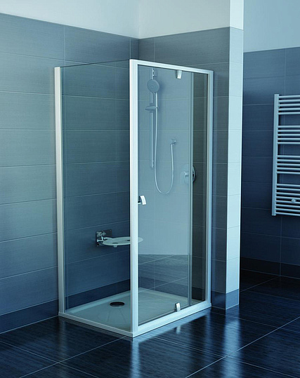 Ravak PPS-90 Pivot Душевая перегородка 90 см, прозрачное стекло, цвет: белый 90G70100Z1