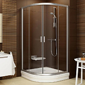 Ravak BLCP4 Душевой уголок 89,5x190h см, прозрачное стекло 6 мм, цвет: сатин 3B270U00Z1