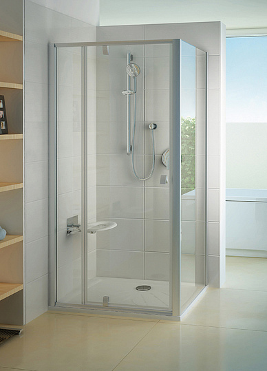 Ravak PPS-80 Pivot Душевая перегородка 80 см, прозрачное стекло, цвет: сатин 90G40U00Z1