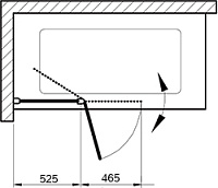 Ravak CVS2 Шторка на ванну левая 99x150h см, прозрачное стекло 6 мм, цвет: хром 7QLA0C00Z1