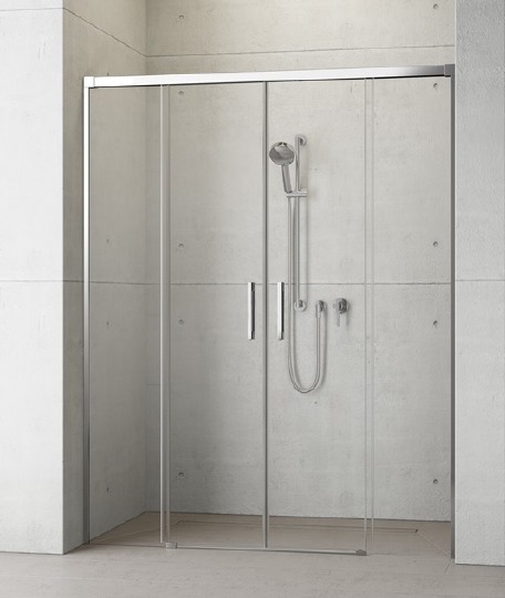 Radaway Idea DWD Душевая дверь в нишу, прозрачная 6 мм, Easy Clean 180х200,5h см, цвет: хром глянец 387128-01-01