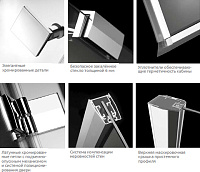 Radaway Almatea DWJ Душевая дверь в нишу, правая, прозрачная 6 мм, 80х195h см, цвет: хром глянцевый 30902-01-01N