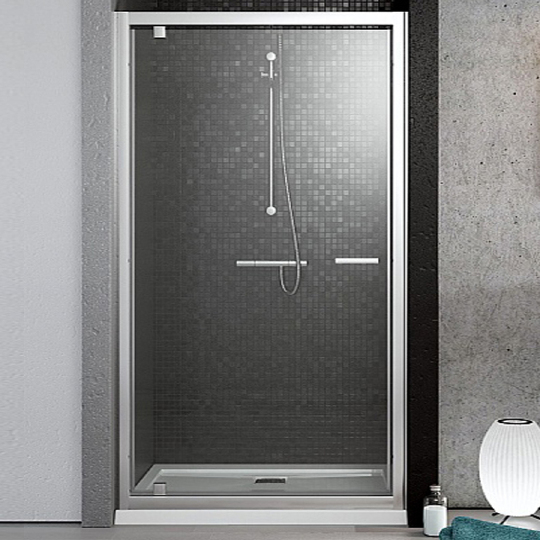 Radaway Twist DW Душевая дверь в нишу, прозрачная 6 мм, Easy Clean 100х190h см, цвет: хром глянцевый 382003-01