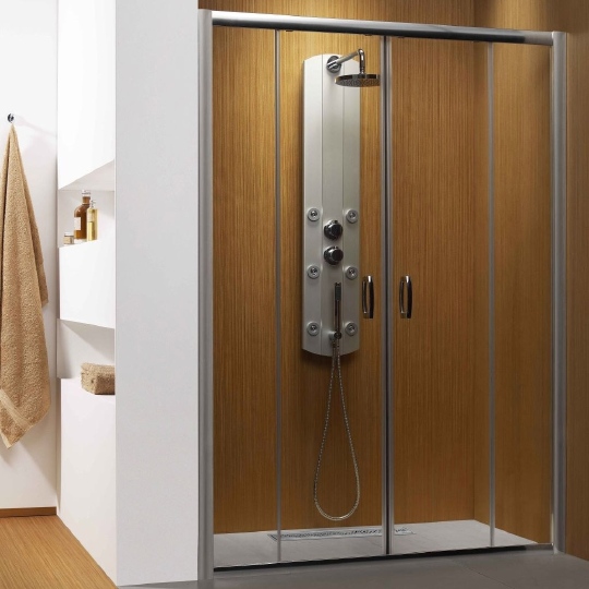 Radaway Premium Plus DWD Душевая дверь в нишу, прозрачная 5 мм, 150х190h см, цвет: хром глянцевый 33393-01-01N