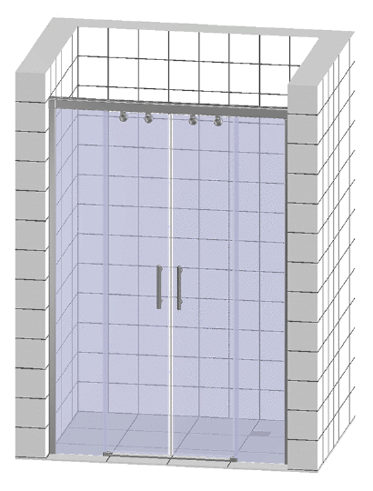 Radaway Premium Plus DWD Душевая дверь в нишу, прозрачная 5 мм, 160х190h см, цвет: хром глянцевый 33363-01-01N