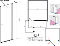 Душевая дверь в нишу Radaway Eos II DWJ 90 R 3799441-01R