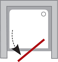 Ravak PDOP2-100 Pivot Душевая дверь в нишу 100x190h см распашная, прозрачное стекло, цвет: белый 03GA0100Z1