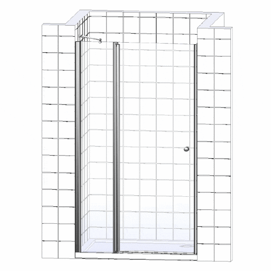 Ravak Smartline Душевая дверь в нишу 100x190h см распашная правая, прозрачное стекло, цвет: хром 0SPAAA00Z1