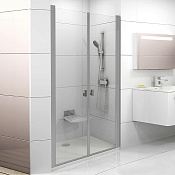 Ravak CSDL2-100 Chrome Душевая дверь в нишу 100,5x195h см распашная, прозр. стекло 6 мм, цвет: сатин 0QVACU0LZ1