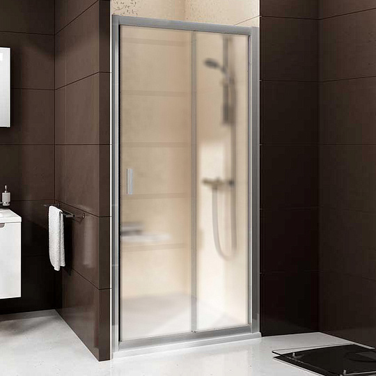 Ravak BLDP2-100 Chrome Душевая дверь в нишу 101x190h см распашная, рифленое стекло 6 мм, цвет: сатин 0PVA0U00ZG