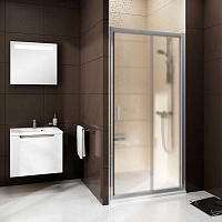 Ravak BLDP2-100 Chrome Душевая дверь в нишу 101x190h см распашная, рифленое стекло 6 мм, цвет: сатин 0PVA0U00ZG