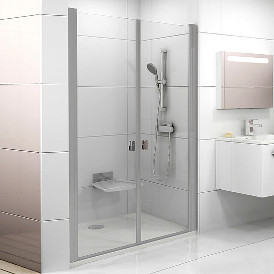Ravak CSDL2-120 Chrome Душевая дверь в нишу 120,5x195h см распашная, прозр. стекло 6 мм, цвет: сатин 0QVGCU0LZ1