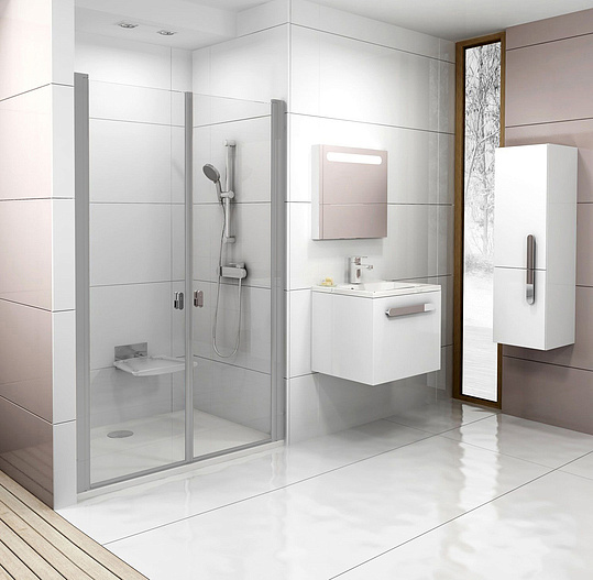 Ravak CSDL2-120 Chrome Душевая дверь в нишу 120,5x195h см распашная, прозр. стекло 6 мм, цвет: сатин 0QVGCU0LZ1