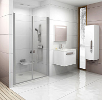 Ravak CSDL2-120 Chrome Душевая дверь в нишу 120,5x195h см распашная, прозр. стекло 6 мм, цвет: сатин 0QVGCU0LZ1