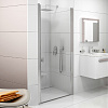 Ravak CSD1-80 Chrome Душевая дверь в нишу 80,5x195h см распашная, прозрачное стекло 6 мм, цвет: хром 0QV40C00Z1