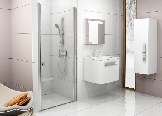 Ravak CSD1-80 Chrome Душевая дверь в нишу 80,5x195h см распашная, прозрачное стекло 6 мм, цвет: хром 0QV40C00Z1