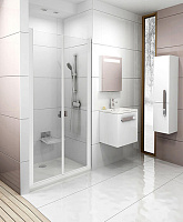 Ravak CSDL2-90 Chrome Душевая дверь в нишу 90,5x195h см распашная, прозрач. стекло 6 мм, цвет: белый 0QV7C10LZ1