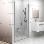Ravak CSDL2-90 Chrome Душевая дверь в нишу 90,5x195h см распашная, прозрач. стекло 6 мм, цвет: сатин 0QV7CU0LZ1