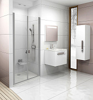 Ravak CSDL2-90 Chrome Душевая дверь в нишу 90,5x195h см распашная, прозрач. стекло 6 мм, цвет: сатин 0QV7CU0LZ1