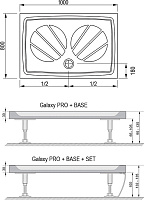 Ravak Gigant Pro Поддон для душа 100x80x3h см, цвет: белый XA03A401010