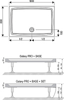 Ravak Gigant Pro Поддон для душа 100x80x3h см, цвет: белый XA03A411010