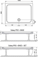 Ravak Gigant Pro Chrome Поддон для душа 120х90x3h см, цвет: белый XA04G701010
