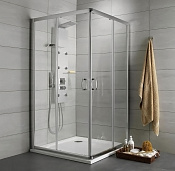 Radaway Premium Plus C Душевой уголок 100х190h см, универсальный, Easy Clean, цвет: хром глянцевый 30443-01-01N