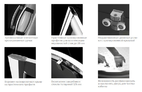 Radaway Premium Plus D Душевой уголок 100х190h см, универсальный, Easy Clean, цвет: хром глянцевый 30434-01-01N