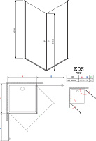Душевой уголок Radaway Eos KDD 80 прозрачное стекло 37213-01-01N