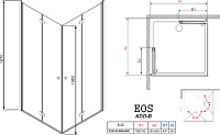 Душевой уголок Radaway Eos KDD-B 80x90 прозрачное стекло 37343-01-01N