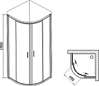Ravak BLCP4 Blix Душевой уголок 79,5x190h см, рифленое стекло 6 мм, цвет: сатин 3B240U00ZG