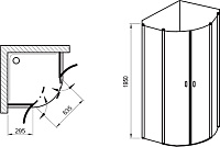 Ravak CSKK4 Chrome Душевой уголок 80x195h см, прозрачное стекло 6 мм, цвет: сатин 3Q140U00Z1