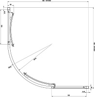 Ravak SKCP4 Supernova Душевой уголок 89,5x170h см, рифленое стекло 3 мм, цвет: сатин 31177V10011