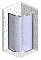 Ravak BLCP4 Blix Душевой уголок 89,5x185h см, прозрачное стекло 6 мм, цвет: сатин 3B270100Z1