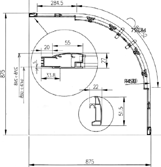 Ravak XP2CP4 Душевой уголок 89,5x190h см, прозрачное стекло 5 мм, цвет: хром X3B270C00Z1C