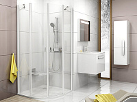 Ravak CSKK4 Chrome Душевой уголок 90x195h см, прозрачное стекло 6 мм, цвет: белый 3Q170100Z1