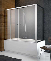 Radaway Vesta Шторка на ванну раздвижная, прозрачная 5 мм, Easy Clean 170х150h см, цвет: хром глянец 203170-01