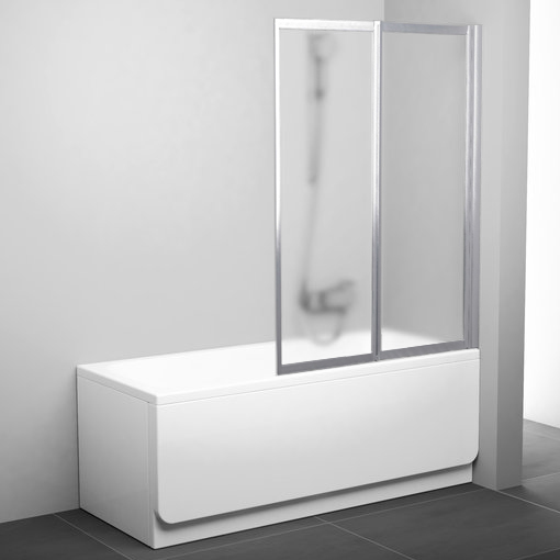 Ravak VS2 Шторка на ванну 104,5x140h см, рифленое стекло 3 мм, цвет: сатин 796M0U00ZG