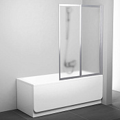 Ravak VS2 Шторка на ванну 104,5x140h см, рифленое стекло 3 мм, цвет: сатин 796M0U00ZG