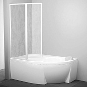 Ravak VSK2 Supernova Шторка на ванну левая 109x150h см, рифленое стекло, цвет: белый 76LB010041